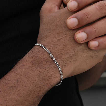 Gold Color Stainless Steel Cuban Chain Men&