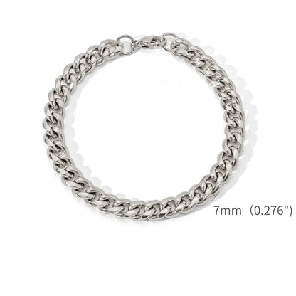 Gold Color Stainless Steel Cuban Chain Men&