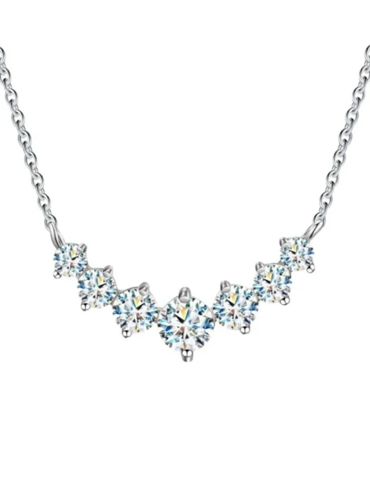 1.7ct Moissanite Necklace for Woman 925 Sterling Sliver Diamond Pendant Plated Platinum Engagement Wedding Jewely New Volleria