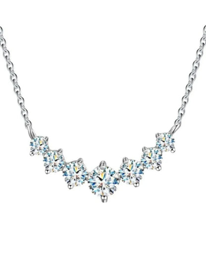 1.7ct Moissanite Necklace for Woman 925 Sterling Sliver Diamond Pendant Plated Platinum Engagement Wedding Jewely New Volleria