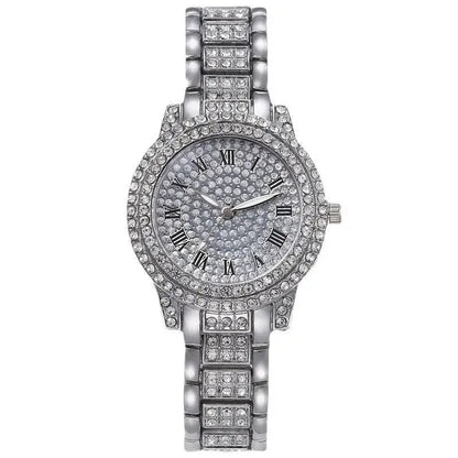 Luxury Shiny Diamond Watch for Women Men Gold Silver Quartz Watches Male Clock Dropshipping Rhinestone Wristwatch Gifts Volleria
