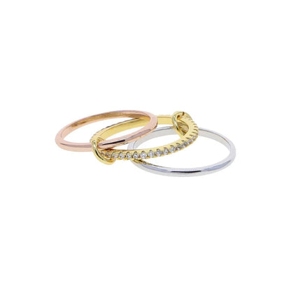 2026 New Spinelli Stacking Engagement Rings For Women Iced Out Micro Paved 5A CZ Mix Color Multi Pieces Stack Finger Jewelry Volleria