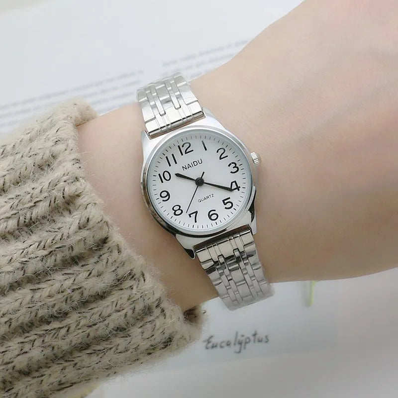 Luxury Brand Women Watch Fashion Number Stainless Steel Quartz Wristwatch Simple Elegant Ladies Clock Reloj Mujer Dropshipping Volleria