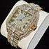 UNIGUET Fashion Diamond Watch for Men Luxury Waterproof Square Quartz Clocks Hip Hop Ice Out Jewelry Wristwatch Male Hot Sell Volleria