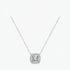 Modian Real 925 Sterling Silver Exquisite Square Shiny Zirconia Pendant Clear CZ Chain Necklace for Women Wedding Fine Jewelry Volleria