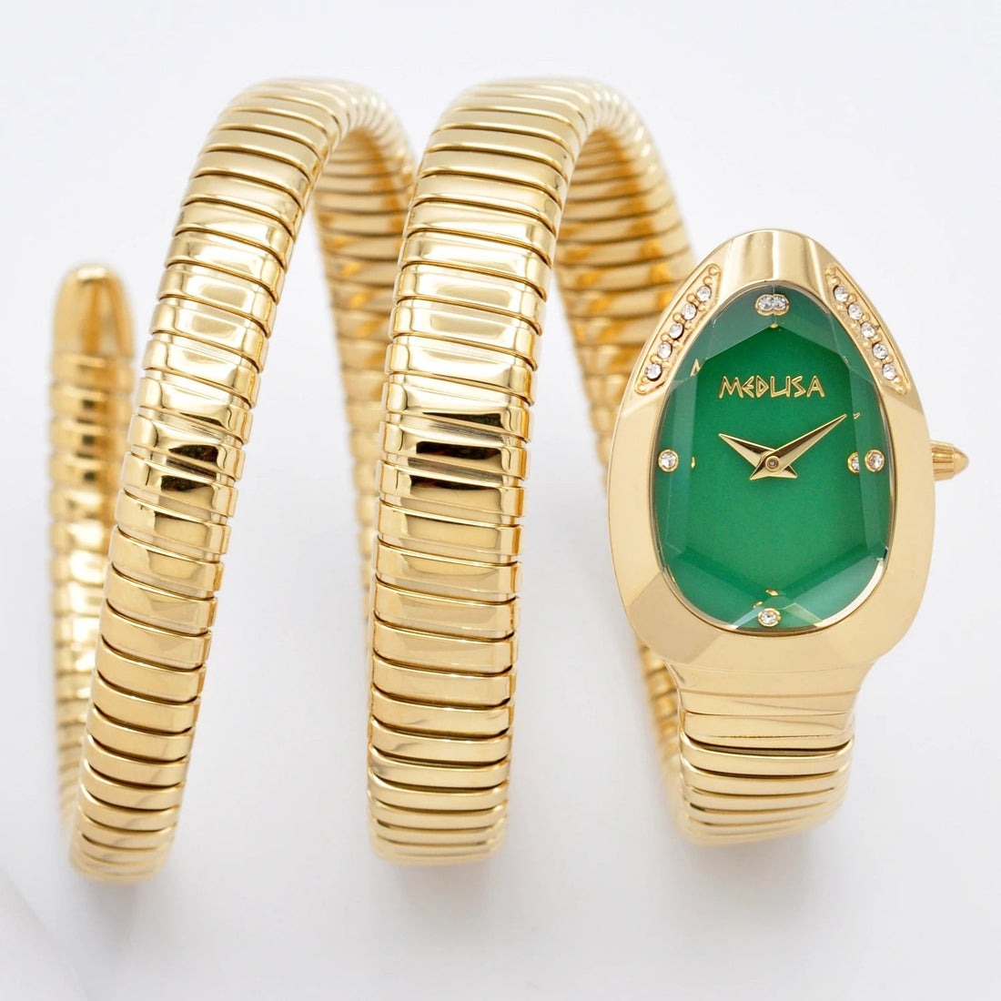 2026 High Quality Gold Diamond Set Snake Shaped Dress Watch Bangle Style Fashionable Unique Brand Same Style Women&