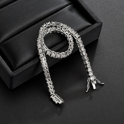 100% S925 Sterling Silver 2-6mm Real Moissanite Tennis Bracelet for Women Wedding Jewelry Christmas Exquisite Gift Volleria