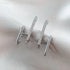 FTCY Luxury Double Row Earrings for Women Korean Irregular U-shaped Gold Color Piercing Earrings Wedding Party Jewelry Gift Volleria