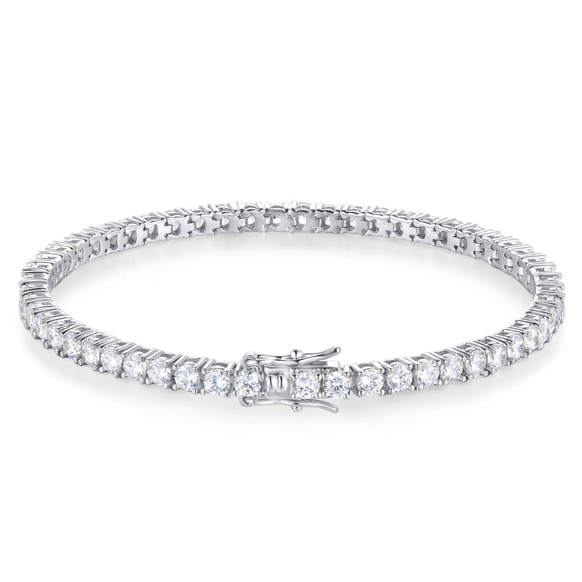 100% S925 Sterling Silver 2-6mm Real Moissanite Tennis Bracelet for Women Wedding Jewelry Christmas Exquisite Gift Volleria