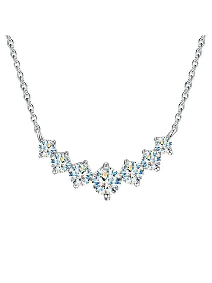 1.7ct Moissanite Necklace for Woman 925 Sterling Sliver Diamond Pendant Plated Platinum Engagement Wedding Jewely New Volleria
