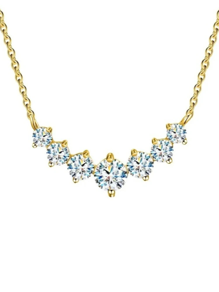 1.7ct Moissanite Necklace for Woman 925 Sterling Sliver Diamond Pendant Plated Platinum Engagement Wedding Jewely New Volleria