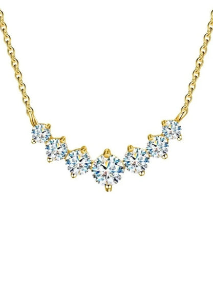 1.7ct Moissanite Necklace for Woman 925 Sterling Sliver Diamond Pendant Plated Platinum Engagement Wedding Jewely New Volleria