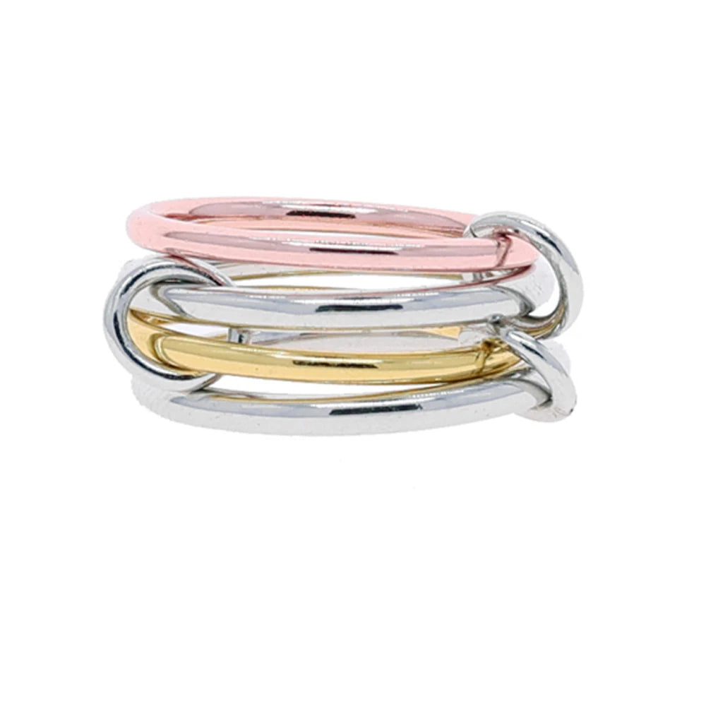 2026 New Spinelli Stacking Engagement Rings For Women Iced Out Micro Paved 5A CZ Mix Color Multi Pieces Stack Finger Jewelry Volleria