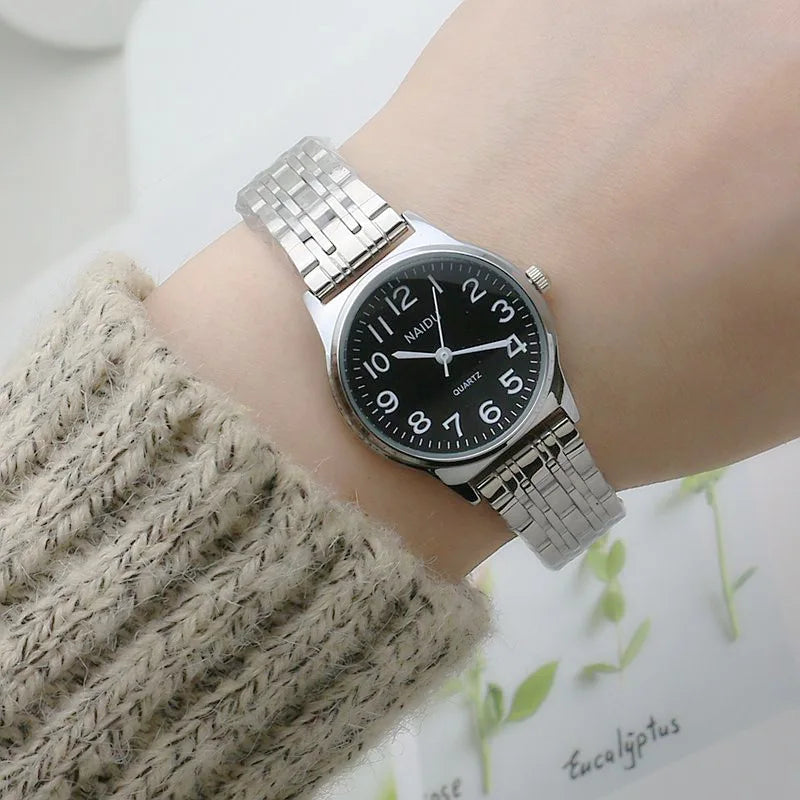 Luxury Brand Women Watch Fashion Number Stainless Steel Quartz Wristwatch Simple Elegant Ladies Clock Reloj Mujer Dropshipping Volleria