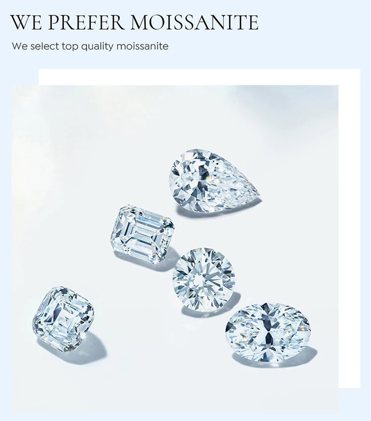 1.7ct Moissanite Necklace for Woman 925 Sterling Sliver Diamond Pendant Plated Platinum Engagement Wedding Jewely New Volleria