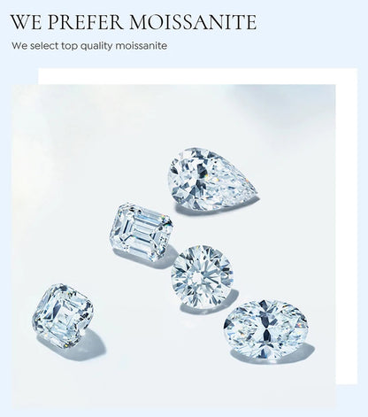 1.7ct Moissanite Necklace for Woman 925 Sterling Sliver Diamond Pendant Plated Platinum Engagement Wedding Jewely New Volleria