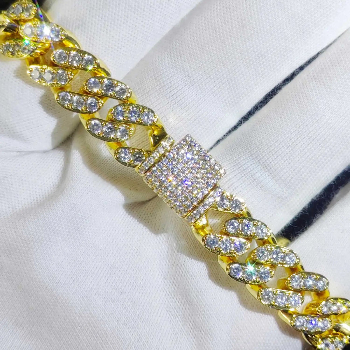 Luxury Jewelry Bling CZ Cuban Link Bracelet Two Row Zircon Copper Miami Cuban Bracelet Iced Out Hip Hop Men Women Volleria