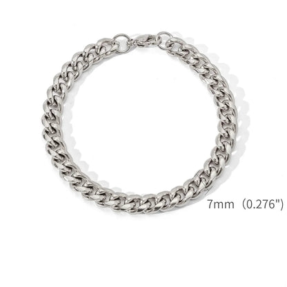 Gold Color Stainless Steel Cuban Chain Men&