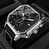 OLEVS 9950 Mens Watch Original Top Brand Square Quartz Wristwatch Waterproof Leather Strap Sport Clock Male Reloj Watch For Men Volleria
