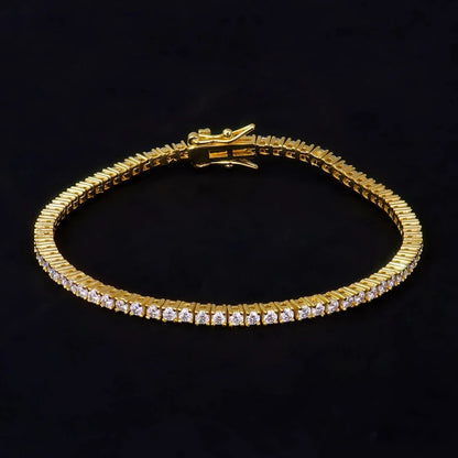 100% S925 Sterling Silver 2-6mm Real Moissanite Tennis Bracelet for Women Wedding Jewelry Christmas Exquisite Gift Volleria
