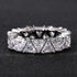 Luxurious 925 Sterling Silver Ring, Triangular Zircon Ring with Aaa Zircon Crystal, Engagement Jewelry Gift for Women Volleria