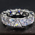 Luxurious 925 Sterling Silver Ring, Triangular Zircon Ring with Aaa Zircon Crystal, Engagement Jewelry Gift for Women Volleria