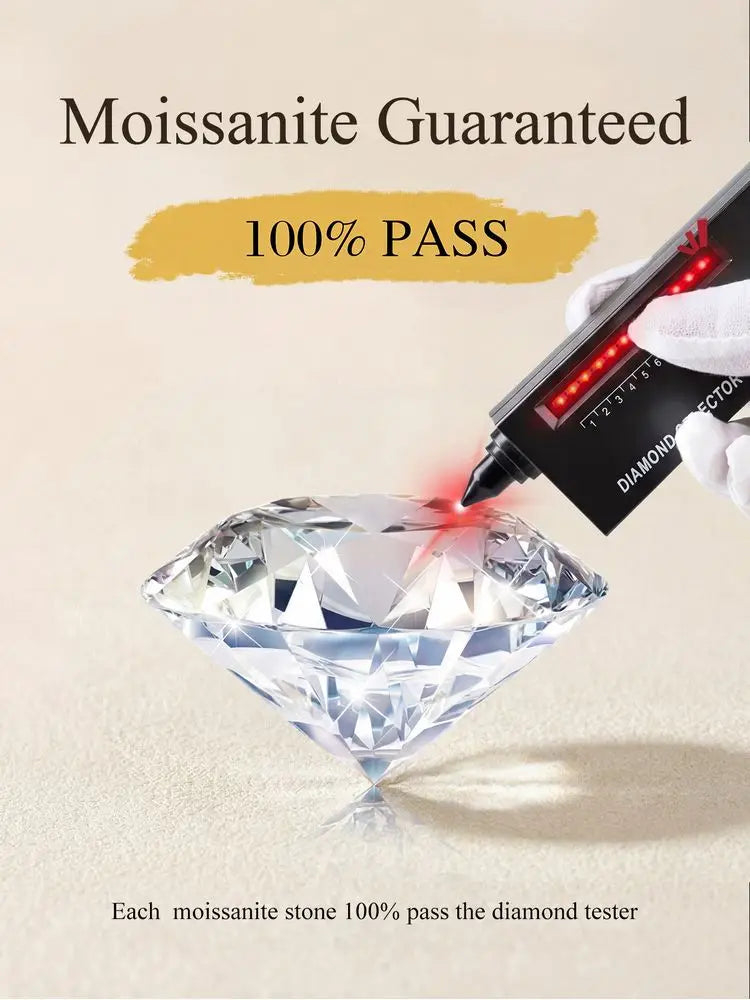 1.7ct Moissanite Necklace for Woman 925 Sterling Sliver Diamond Pendant Plated Platinum Engagement Wedding Jewely New Volleria